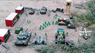 Green army bunkers assault( army men stop motion)#stopmotion #animation