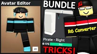 ROBLOX CHARACTER/BUNDLE TRICKS! CHEAP KORBLOX LEG, R6 CONVERTERS AND MORE!