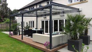 Glass Veranda installation in Hampshire with glass sides