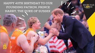 Happy 40th Birthday to our Patron, Prince Harry from the Invictus Community