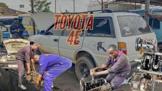 .TOYOTA 4E COMPLETE REBUILD//Toyota 4E Engine Rebuild with Minimal Tools