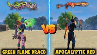 M1014 - GREEN FLAME DRACO VS M1014 APOCALYPTIC RED DAMAGE ABILITY TEST | BEST M1014 SKIN -FREE FIRE