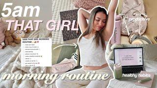 trying the VIRAL 5AM THAT GIRL morning routine 🩰 productive, realistic, healthy habits