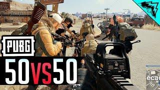 PUBG: 50vs50 DESERT SHOOTOUT - Battlegrounds Custom Game Gameplay Highlights