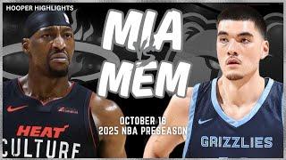 Miami Heat vs Memphis Grizzlies Full Game Highlights | Oct 18 | 2024-25 NBA Preseason