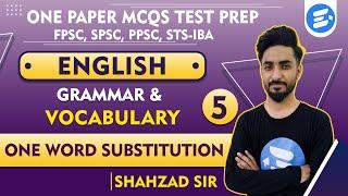 One Word Substitution Lecture 5 | Basic English Grammar MCQs | One Paper MCQs Test Preparation