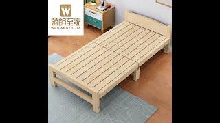  Full Solid Pine Wood Foldable Bedframe Single Queen Size Strong Bed Home Convenient Simple 