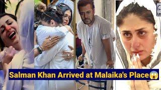 Salman Khan after Surgery Arrived Kareena Kapoor,Arjun Kapoor, Arbazkhan, For Mailka Arora's Father