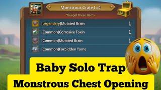 Baby Solo Trap Completing Extravaganza & Frosty Event & Opening Monstrous Chest | Lords Mobile