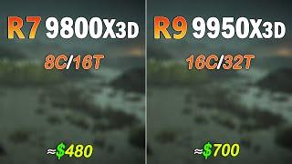 Ryzen 9 9950X3D vs Ryzen 7 9800X3D – Which One is the REAL Gaming King?