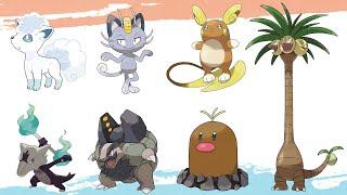 All Alolan Forms Pokemon | All Alola Pokémon in Sun and Moon