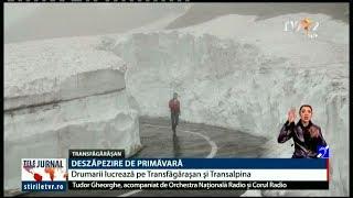 Deszăpezire pe Transfăgărășan în luna mai, unde zăpada are și 5 metri înălțime