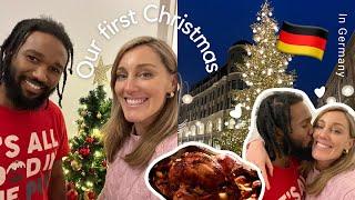 Celebrating our first Christmas in Germany!  Preparing for a Christmas dinner and our presents vlog