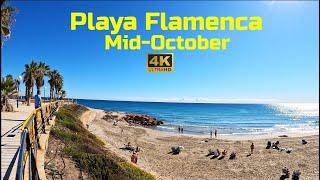 [4K] Playa Flamenca, Orihuela Costa, Costa Blanca⎮Midday Walking Tour Heading to the Beach ️