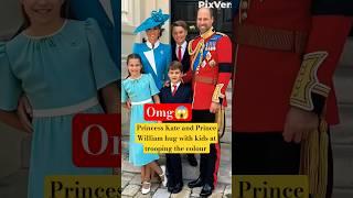 Princess Kate and Prince William hug bts moments at trooping the colour 2025 #shorts #katemiddleton