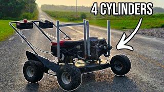 This 1.4 L DUAL ENGINE push mower is ...