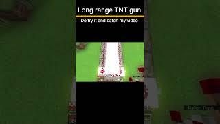  Easy Long-Range TNT Cannon Tutorial!  #minecraft #minecraftshorts #trendingshorts #viralshorts