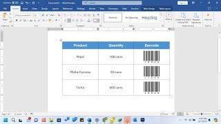 How to Insert Barcode in  MS Word