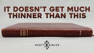 The Thinnest Bible With A Concordance? Collins Ultrathin Fontana KJV Brown Aniline Bible Review