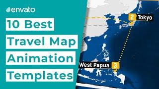 10 Best Travel Map Animation Templates