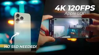 Shoot 4K 120FPS in Apple Log WITHOUT SSD - iPhone 16 Pro Max