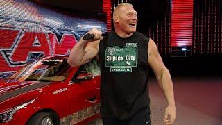 Brock Lesnar destroys J&J Security's prized Cadillac: Raw, July 6, 2015