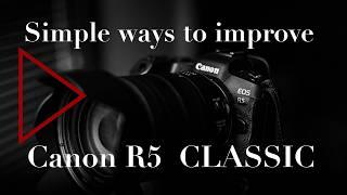 Tips and tricks for getting the most from the Canon R5 Mirrorless camera. Set up and settings