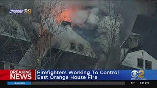 Firefighters Working To Control East Orange House Fire