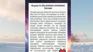 rüyada ağlamak - rüyadan ağlayarak uyanmak