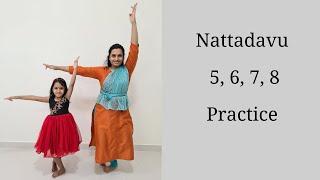 Bharatanatyam Basics: Episode 17:Nattadavu 5, 6, 7, 8 Practice