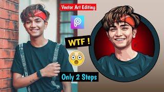 #Picsart #Vectorart Picsart New Portrait Cartoon Photo Editing|New Vector Art Photo editing 2 Steps