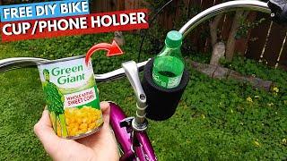 Easy DIY Bike Cup, Bottle or Phone Holder made from FREE Recyclables -Jonny DIY