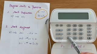 DSC pC1832 Program zones to partitions