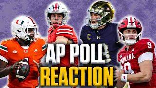 College Football AP Poll Top 25 Reaction | CFB Week 12, Miami, Indiana, Notre Dame, SEC, Big Ten