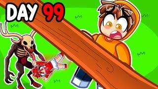 I Survived 100 DAYS in a Roblox forest with my BULLY GIRLFRIEND...