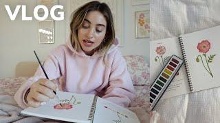 VLOG: paint w/ me to feel less lonely *life updates*