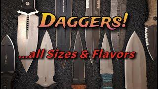 Dagger Collection!  Ten Tactical Double-Edged Fixed Blades!