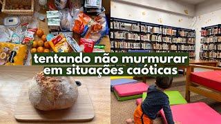 VLOG: COZINHEI PRA SEMANA, DIFICULDADES NA MATERNIDADE, COMPRAS DA SEMANA, COMO FAÇO ESTUDO BÍBLICO