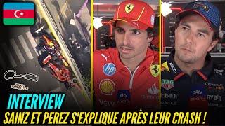 SAINZ ET PEREZ S'EXPLIQUENT APRÈS LEUR CRASH ! - LES INTERVIEWS APRÈS LE GRAND PRIX DE BAKOU !