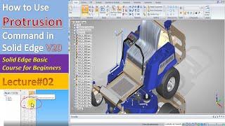 02-How to use Protrusion Command In Solide Edge V20 | Basic Course Solid Edge For Beginner|3D Design