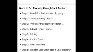 Bank  auction process watch it