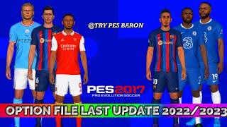 PES 2017 -  NEW OPTION FILE LAST UPDATE 2023