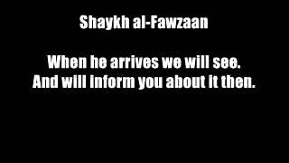 Funny answer from Shaykh al-Fawzaan about the return of 'Isa