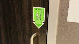 Use your foot to open door | Hilton Hotel #shorts