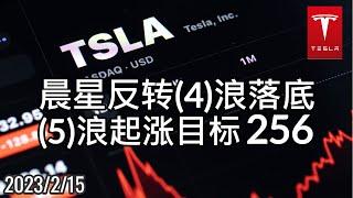 美股TSLA(特斯拉) 晨星反转第(3)小浪落底，第(5)小浪起涨目标上看256