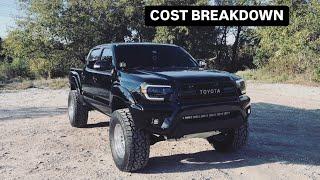 How much does my Tacoma cost? FULL parts list & COST breakdown! | Walk around