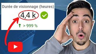 Avoir 4000 Heures De Visionnage Sur YouTube Facilement Et Rapidement !