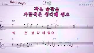 작은 술잔/이미녀  MR,노래방, 악보, 코드,Karaoke With Sheet Music