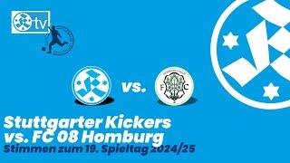 19. Spieltag Regionalliga Südwest 2024/25 Stimmen Stuttgarter Kickers - FC 08 Homburg