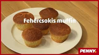 Fehércsokis muffin